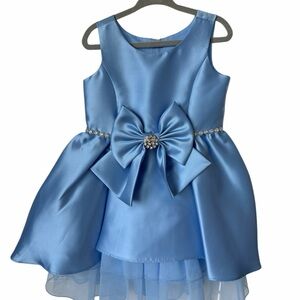 Toddler Girl Blue Party Dress 2T Special Occasion Princess Style